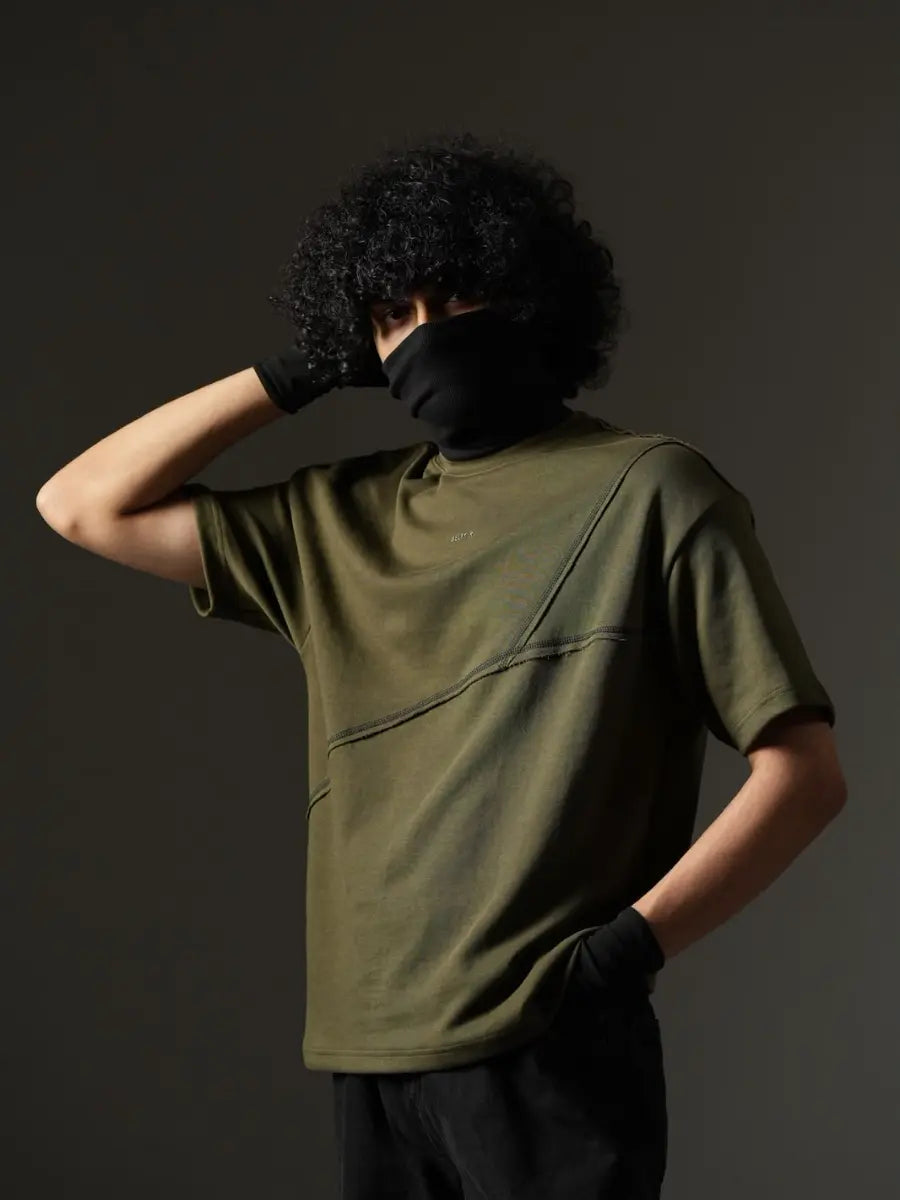 Vintage Olive Oversized Tee
