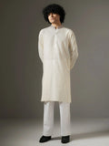 Off White Jacquard Panjabi
