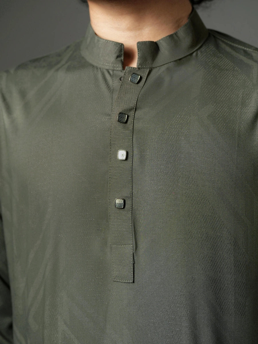 Deep Olive Premium Panjabi