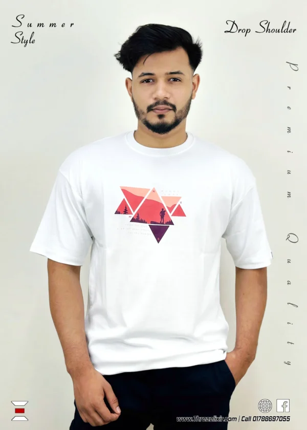 Travelers- White drop shoulder T-shirt