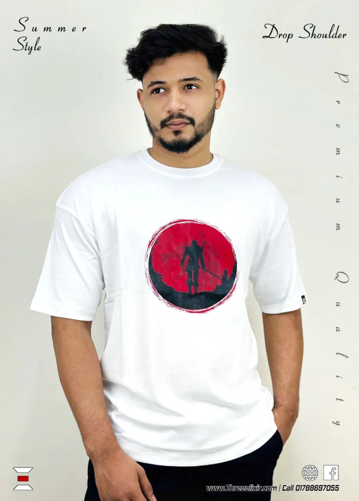 witcher print drop shoulder t- shirt from 3 elixir