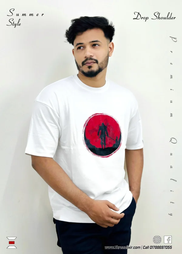 Witcher- White drop shoulder T-shirt - Image 3