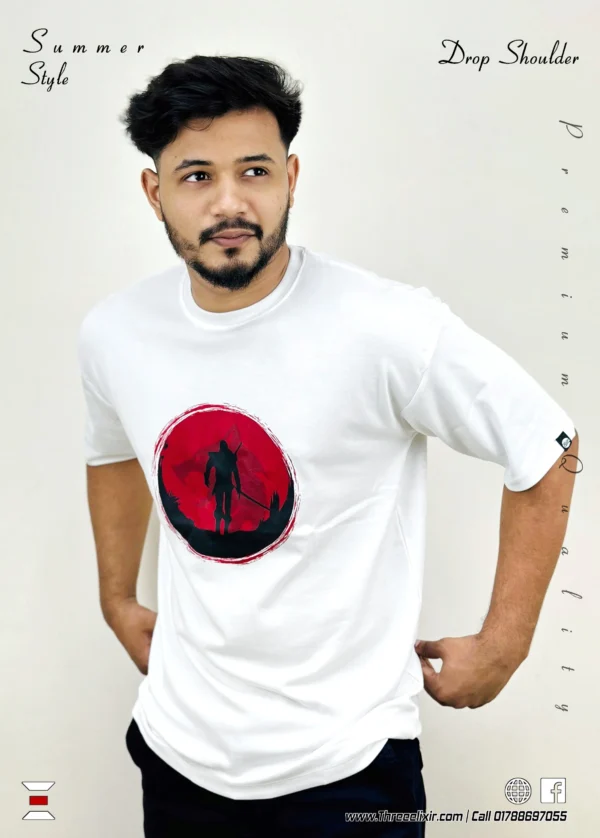 Witcher- White drop shoulder T-shirt - Image 2