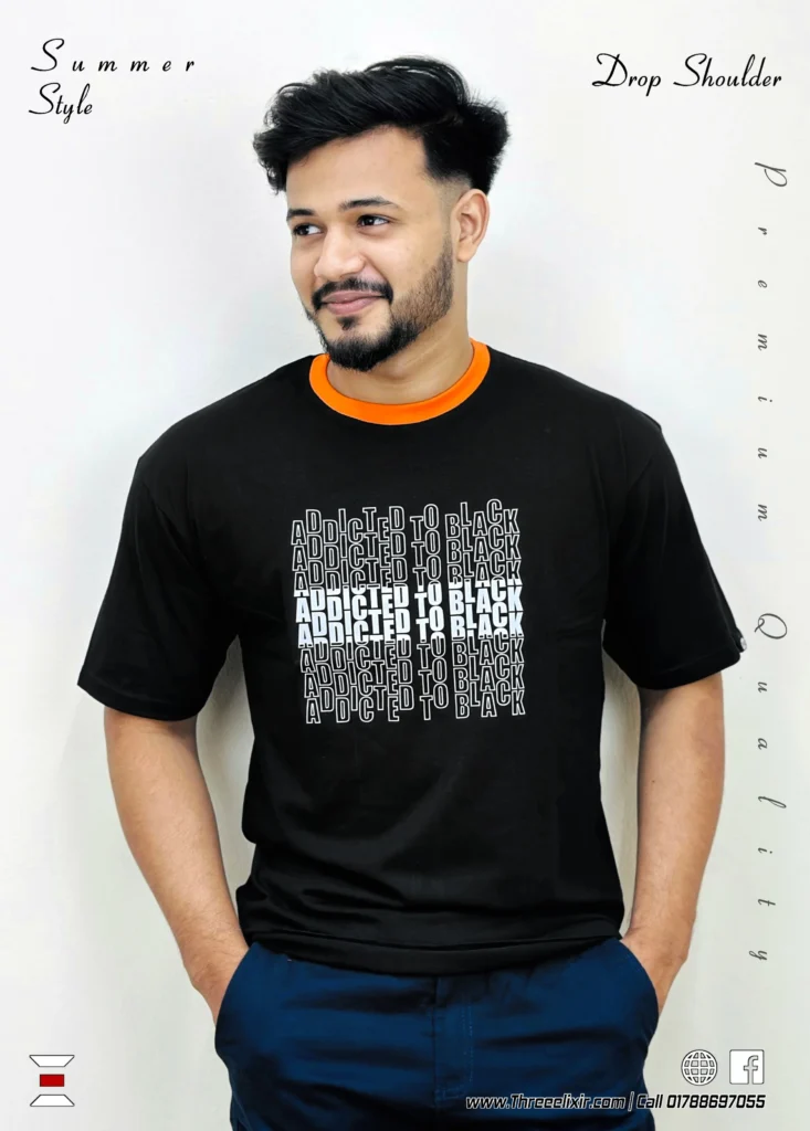 Drop Shoulder t- shirt from 3 elixir