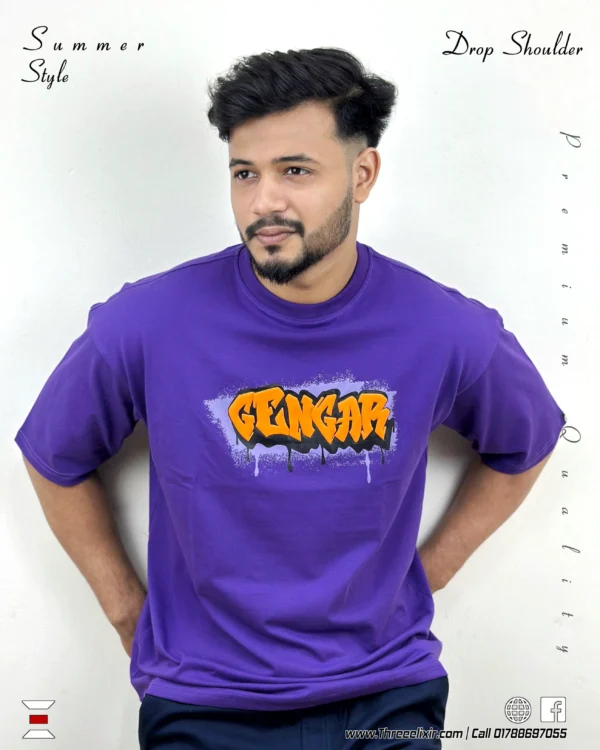 drop shoulder t- shirt from 3 elixir