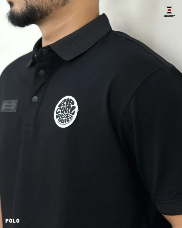 Applique-Black polo - Image 3