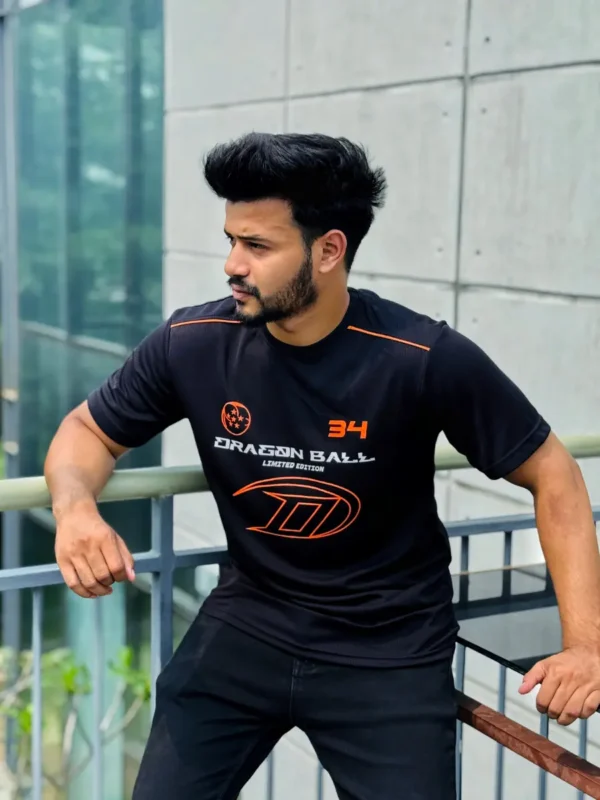 Black summer friendly T-shirt - Image 3
