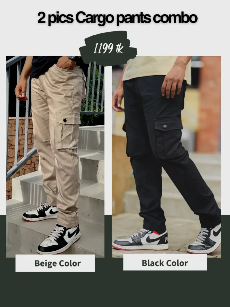 beige and black pant combo from 3 elixir