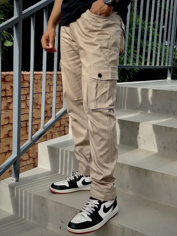 Beige 6 Pocket Cargo Pant