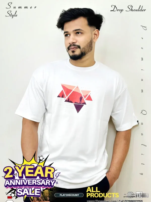 Travelers- White drop shoulder T-shirt