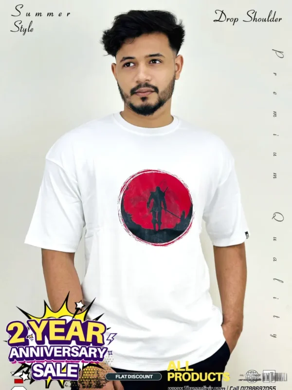 Witcher- White drop shoulder T-shirt