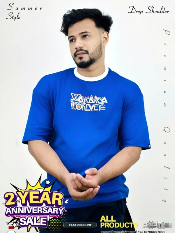 Wakanda-Royal Blue drop shoulder T-shirt