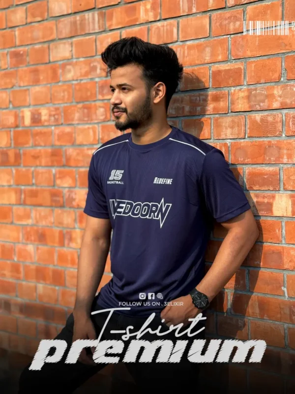 Navy Blue Summer Friendly T-shirt