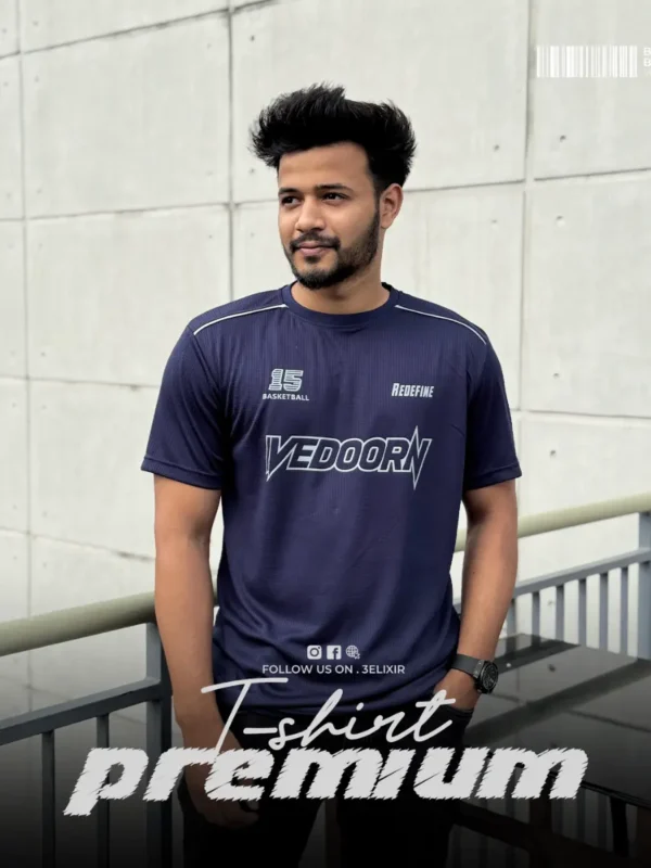 Navy Blue Summer Friendly T-shirt - Image 2