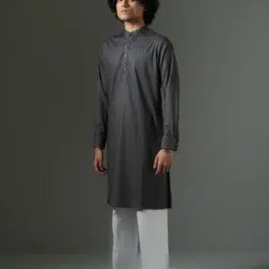 Deep Charcoal Grey Premium Panjabi